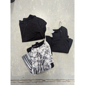 Women's Large 0X Black Long Sleeve Blouse Bundle of 3